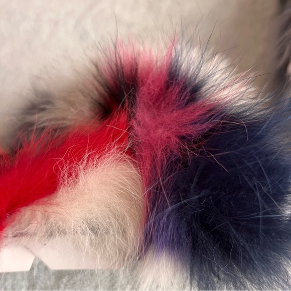 Stuart Weitzman Sublime Flat Fox Fur Leather Slide Sandal Carnival Furmania 8.5 - Picture 8 of 15